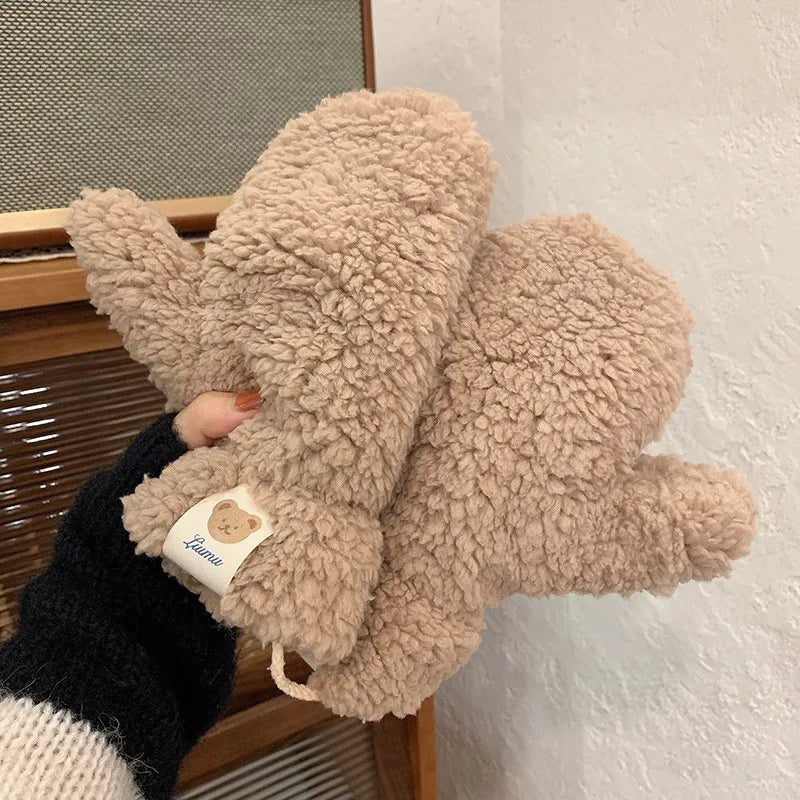 Warme Plüsch Fäustlinge für Winter – Lena
