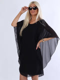 Bequemer Tunika-Kleid mit Rundhals und elastischem Saum – Stefanie