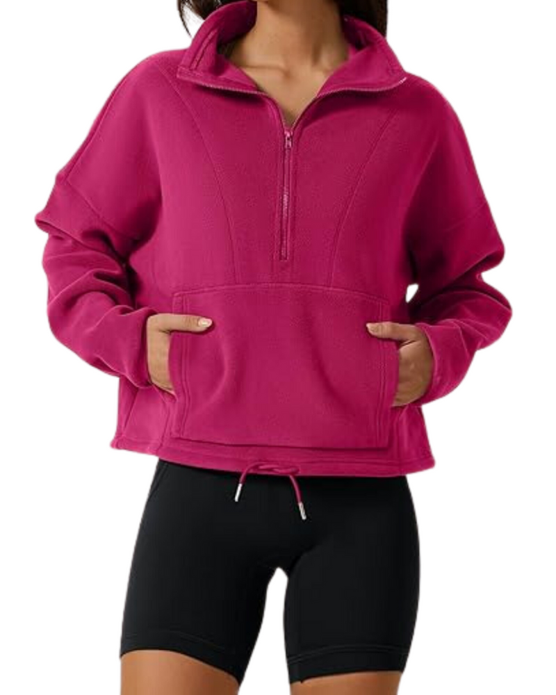 Kuscheliges Polar Fleece Sweatshirt mit Reißverschluss – Hildegard