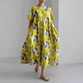Boho Maxikleid mit Blumenmuster aus Baumwolle – Kerstin