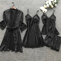Satin Nachthemd Set mit Spitze für Damen – Isabella