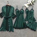 Satin Nachthemd Set mit Spitze für Damen – Isabella