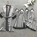 Satin Nachthemd Set mit Spitze für Damen – Isabella
