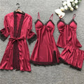 Satin Nachthemd Set mit Spitze für Damen – Isabella
