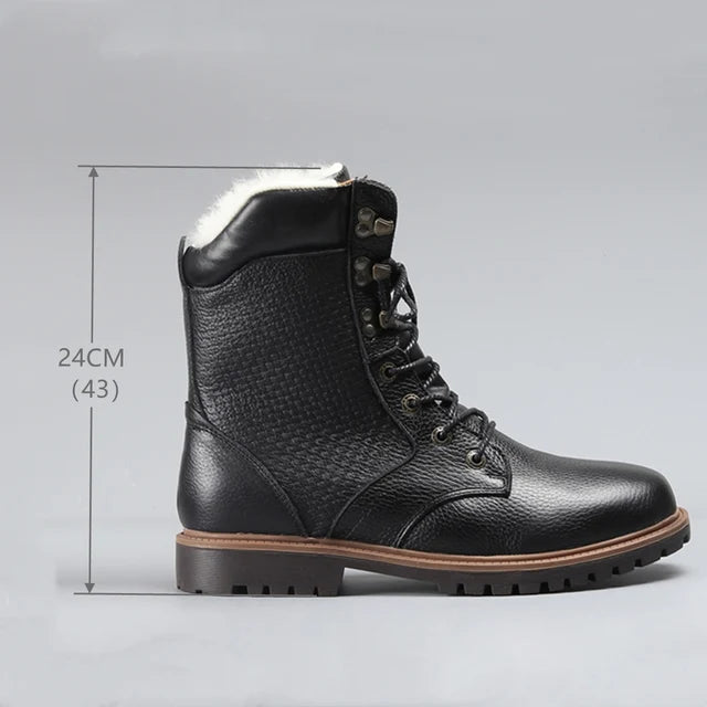 Warme Lederstiefel für den Winter – Markus