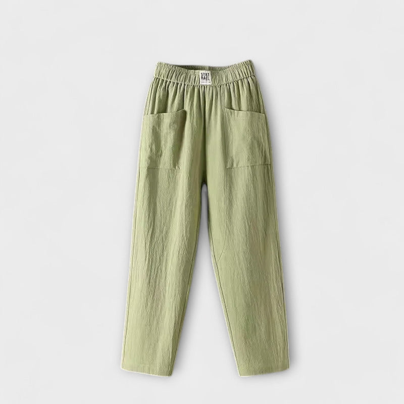 Damen Leinenhose Sommer Leicht Bunt Elegant – Ravelina
