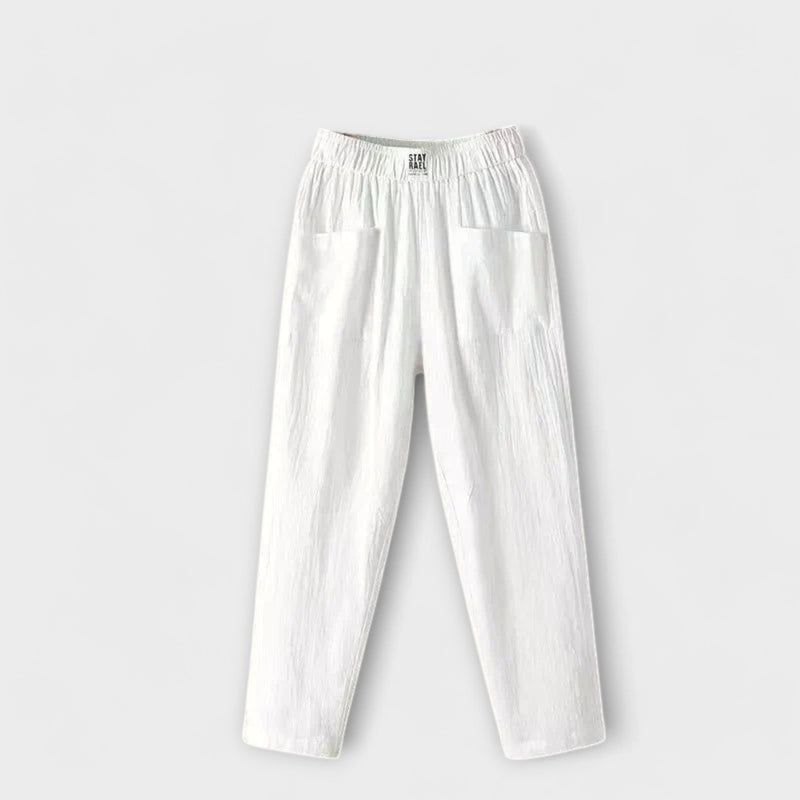 Damen Leinenhose Sommer Leicht Bunt Elegant – Ravelina