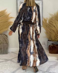 Herbstkleid mit elegantem Schnitt und Muster – Melina