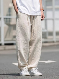 Baggy Leinenhose Herren Weit Sommerlook Bequem – Jonas