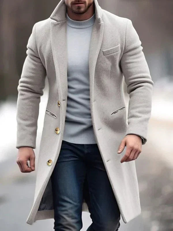 Langer Herrenmantel im modernen Look – Armondo