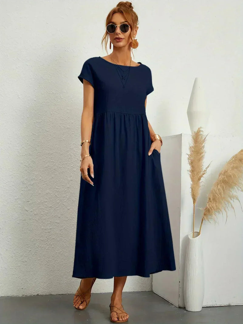 Sommerkleid Damen Elegant Locker Seidig Bequem – Alurea