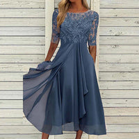 Damen Sommerkleid Leicht Elegant Atmungsaktiv Look – Marivelle