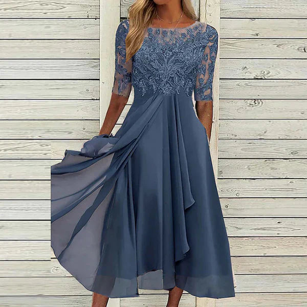 Damen Sommerkleid Leicht Elegant Atmungsaktiv Look – Marivelle