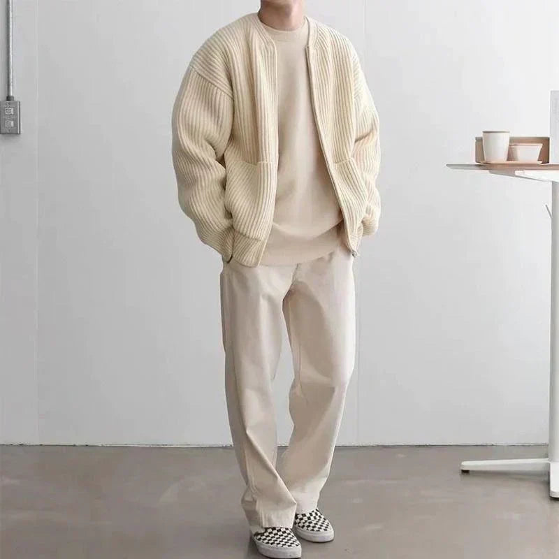 Gestrickte Herrenweste mit Reißverschluss für stilvolle Looks – Ben