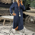Denim Kleid für Damen mit Knöpfen und Taschen – Marise