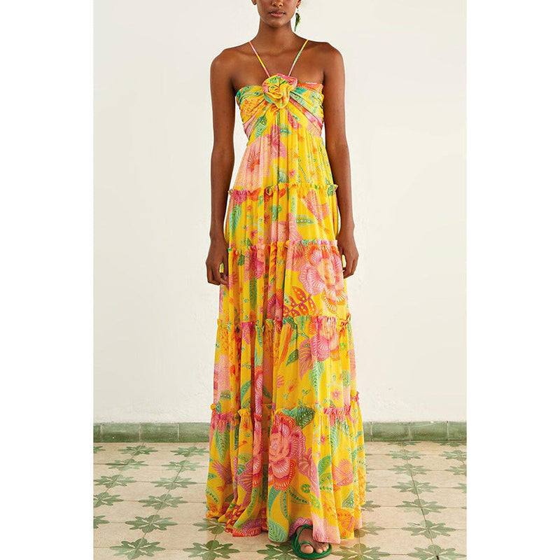 Kleid Floral Lagenlook Elegant Figurfreundlich Sommer – Elanira