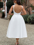 Elegantes Midikleid mit A-Linie und Taille – Clara
