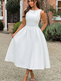 Elegantes Midikleid mit A-Linie und Taille – Clara