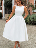 Elegantes Midikleid mit A-Linie und Taille – Clara
