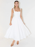 Elegantes Midikleid mit eckigem Ausschnitt – Victoria