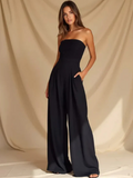 Schulterfreier Jumpsuit Elegant Modern Look – Alina