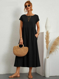 Sommerkleid Elegant Luftig Mit Taschen Freizeit – Lurevia