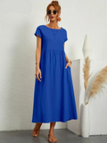 Sommerkleid Elegant Luftig Mit Taschen Freizeit – Lurevia