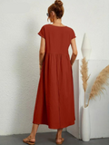 Sommerkleid Elegant Luftig Mit Taschen Freizeit – Lurevia