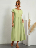 Sommerkleid Elegant Luftig Mit Taschen Freizeit – Lurevia