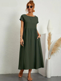 Sommerkleid Elegant Luftig Mit Taschen Freizeit – Lurevia