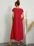 Sommerkleid Elegant Luftig Mit Taschen Freizeit – Lurevia