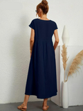Sommerkleid Elegant Luftig Mit Taschen Freizeit – Lurevia