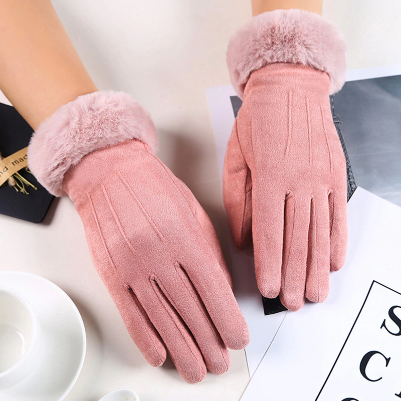 Winterhandschuhe Touchscreen Leder Warm Winddicht – Emilia
