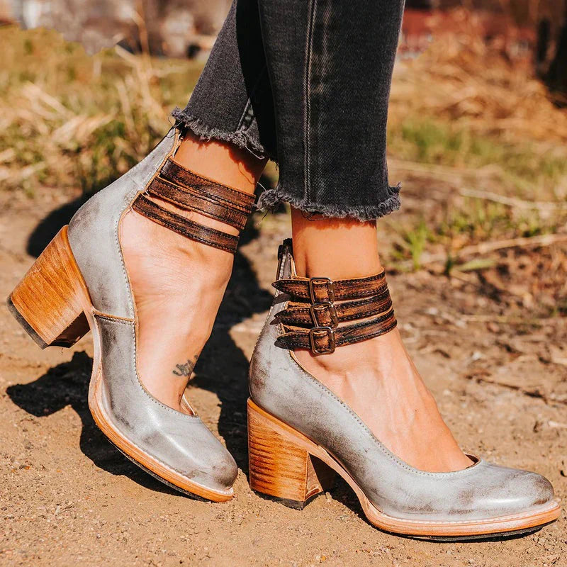 Damen Leder High Heels elegant zeitlos Komfort – Bellavie