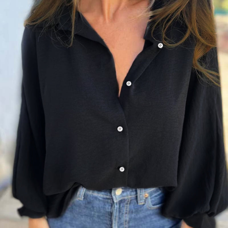 Damen Bluse Lässig Formell Langarm Look – Anna