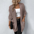 Damen Strickjacke Lang Elegant Vielseitig Knöpfe – Leona