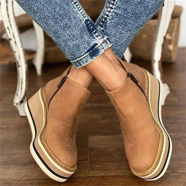 Damen Lederstiefel Elegant Bequem Herbst Winter – Selina