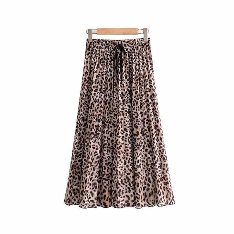 Vintage-Maxi-Rock mit elegantem Tigerdruck – Isabella