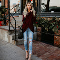 Strickpullover Damen bequem figurbetont elegant – Laurene