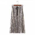 Vintage-Maxi-Rock mit elegantem Tigerdruck – Isabella