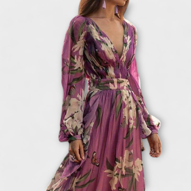 Elegantes Maxikleid Damen Luxus Stil Perfekte Passform – Elvarina