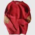 Modischer Herren-Pullover mit Ellenbogenpatches – David
