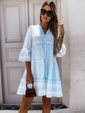 Sommerkleid mit Boho-Muster und Rüschenärmeln – Lena
