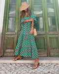 Langes Boho Kleid Damen elegant locker Sommerstil – Elanvia