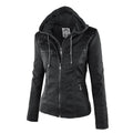 Damen Lederjacke mit Kapuze und Thermofutter – Clara