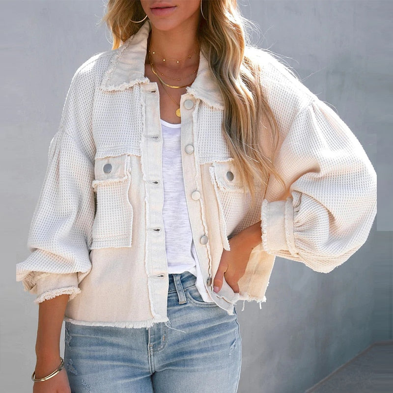 Trendige Damenjacke mit Puffärmeln – Livia