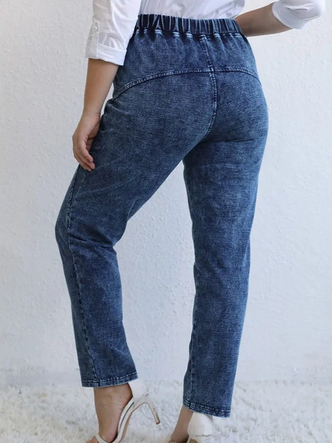 Mom-Jeans Baumwolle High Waist Plus Size – Clara
