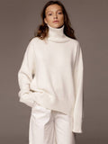 Oversized Damenpullover mit Rollkragen & modernem Stil – Mila