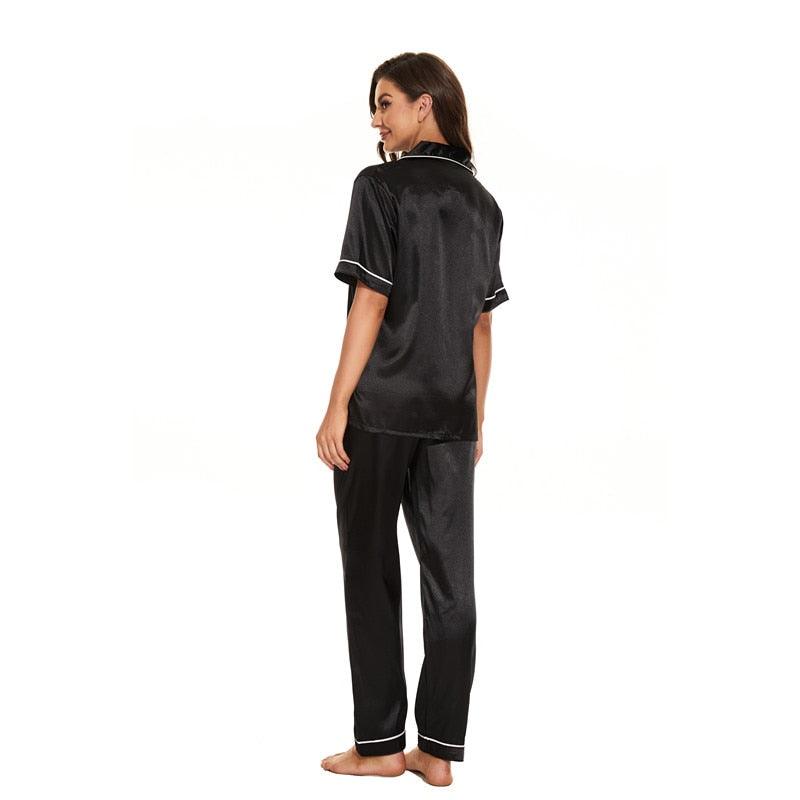 Satin-Pyjama Damen Luxuriös und Bequem – Isabella