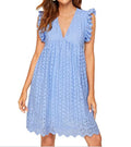 V-Ausschnitt Partykleid mit Taschen Damen – Saralya